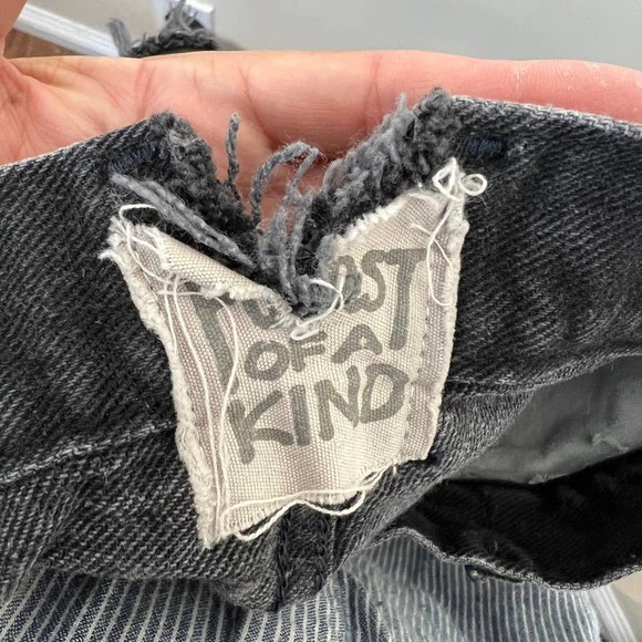 Furst of a Kind Distressed Lee Vintage Cutoff Shorts with Black Mesh Size 25 - Picture 10 of 11